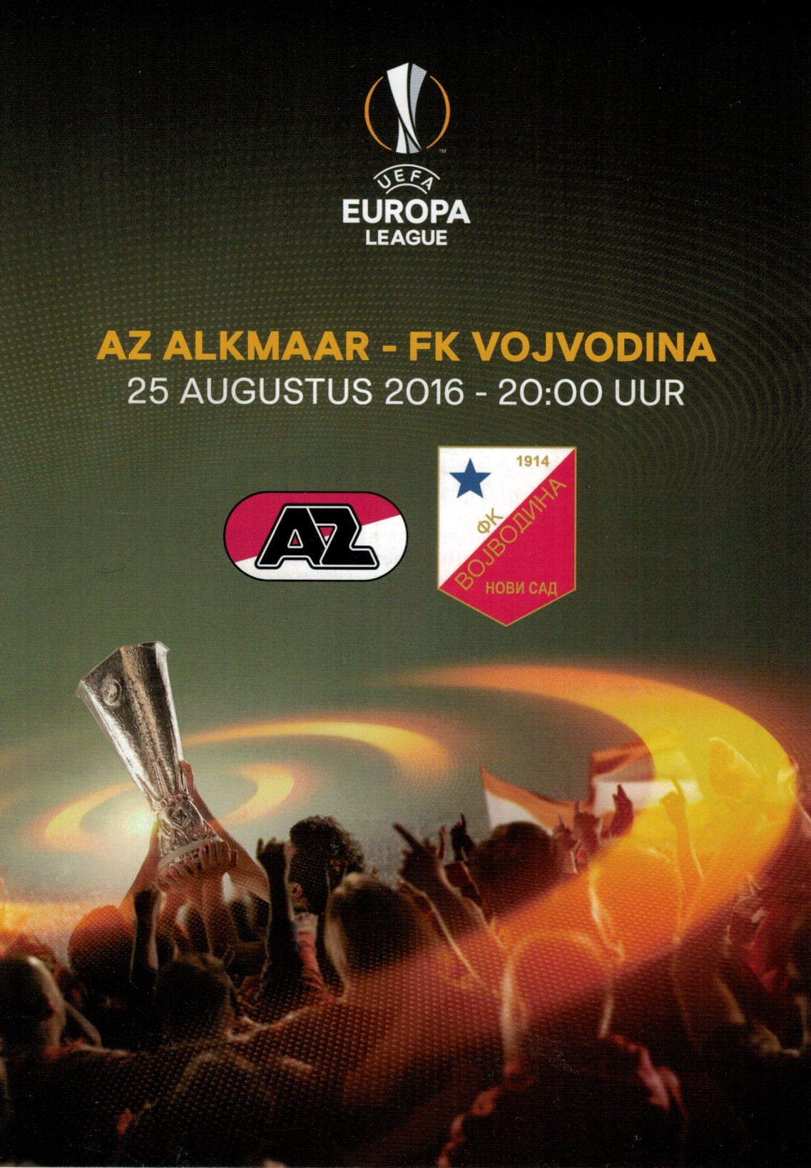 AZ Programma 25-aug-2016 vojvodina thuis